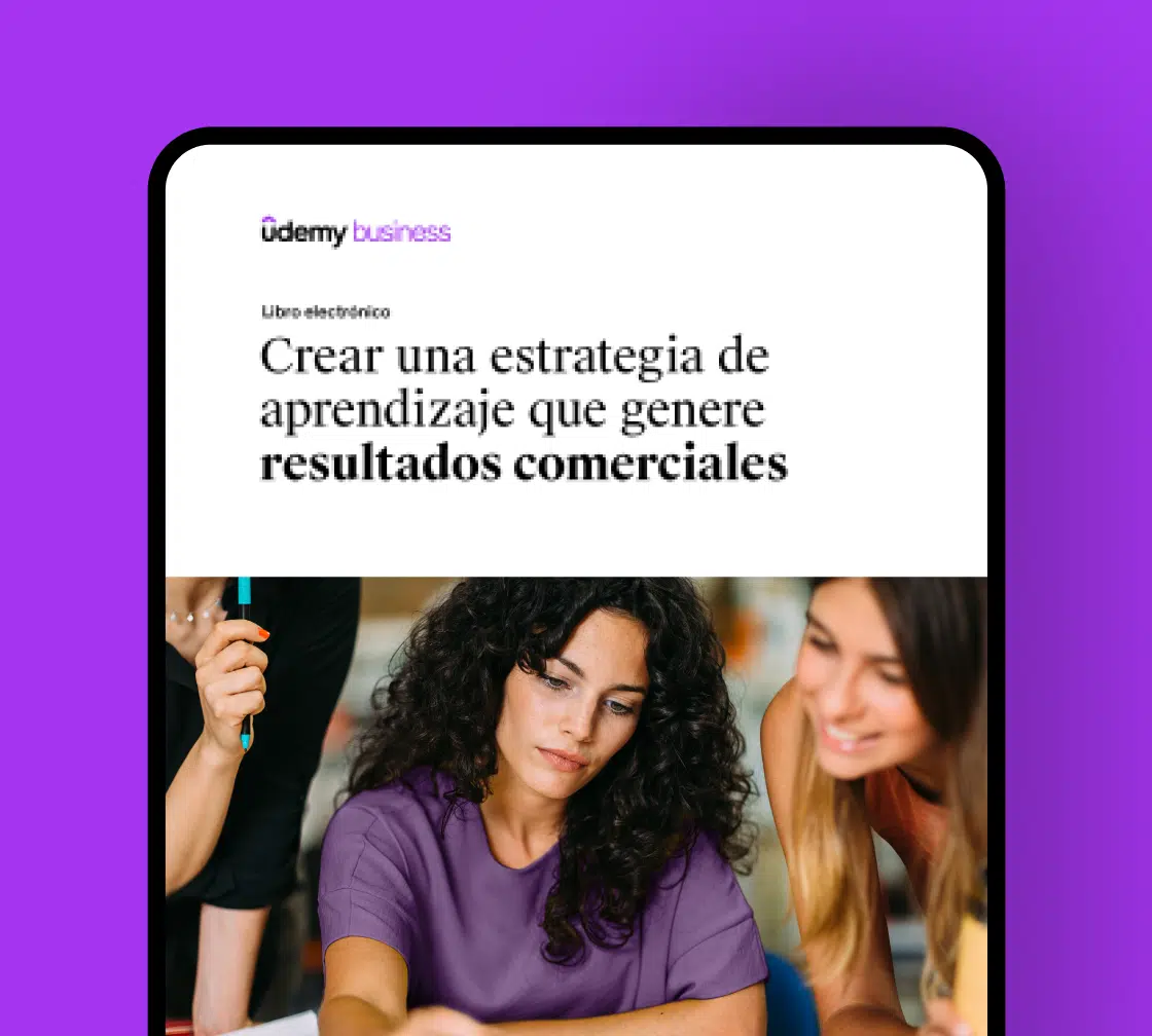 Página de inicio de los resultados comerciales del aprendizaje con Udemy Business