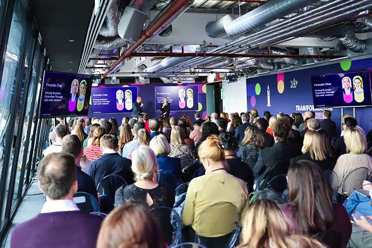 FWD 2025 London attendees gathered for a fireside chat session
