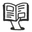 Hand holding a book icon