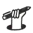 Hand holding pencil icon
