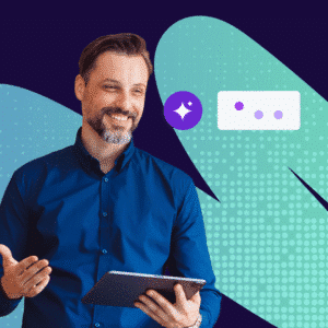 Man holding tablet