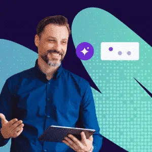 Man holding tablet