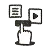 Finger, der auf ein Button-Symbol klickt