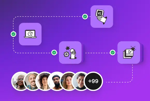 Diagramm von vernetzten Funktionen der Udemy-Plattform