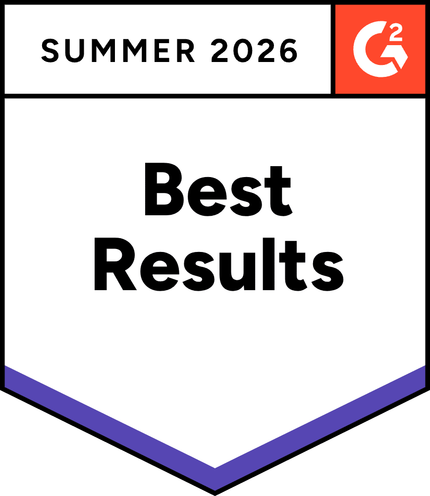 Best Results G2 Trust Badge for Summer 2026