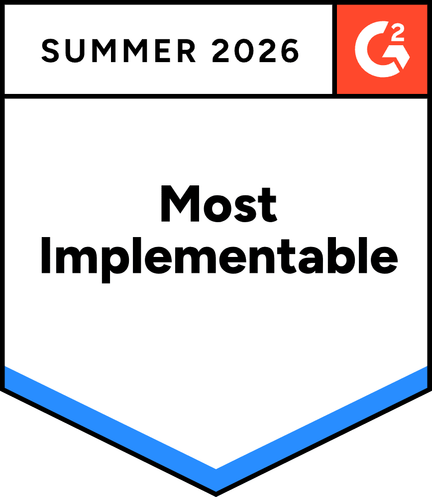 Most Implementable G2 Trust Badge for Summer 2026